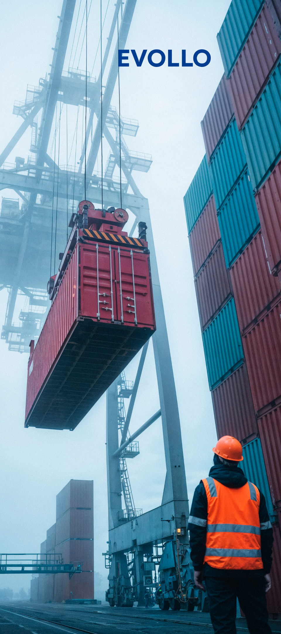 Port crane illustration